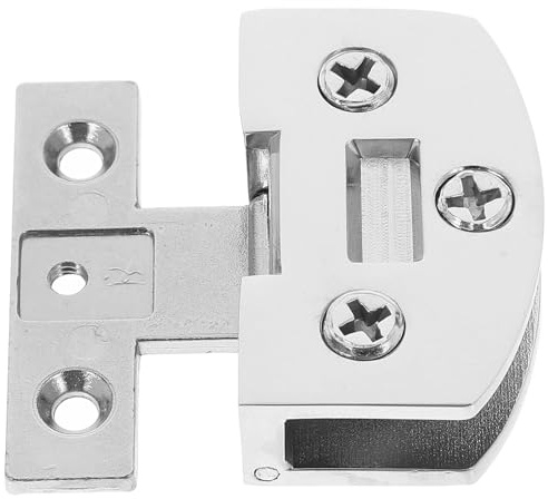 SOPOTUTU Cerniere per Porte in Vetro Temperato di Cerniera Regolabile Silenziosa in Acciaio Inox per Sportelli Armadio e Vetrine Meccanismo Anti-rumore Adatta per Porte di Gabinetti e Docce