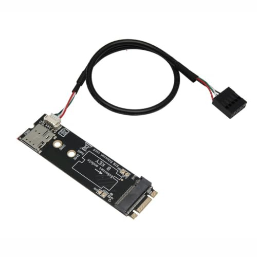Jnchdghwa M.2 B-Key zu M-Key Adapterkarte für 4G/5G M.2 Adapter mit SIM-Kartensteckplatz PCIe-Protokoll für 3042 3052 NGFF NVMe