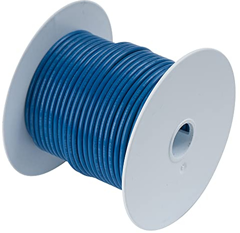 Ancor 100110 Marine Grade Electrical Primary Tinned Copper Boat Wiring (18-Gauge, Dark Blue, 100-Feet)