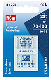 Prym Sewing Machine Needles, Silver, No. 80-100