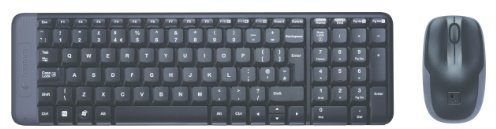 Logitech MK220 Combo con Teclado y Ratón Inalámbrico compacto para Windows, Disposición QWERTY US Internacional - Negro