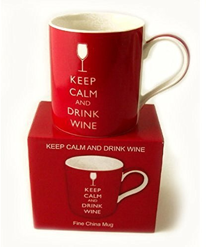 Keep Calm and Drink Wine Fine China Mug - Boxed mug