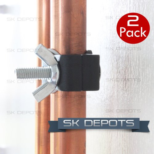 Homemate® Fix-a-Pipe™ x 2 - Quick Pipe Repair Clamp - Black Metal Threaded (BSP) 15mm - No Tools Needed!