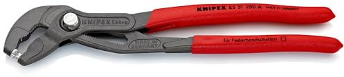 Knipex Spring Hose Clamp Pliers grey atramentized, with non-slip plastic coating 250 mm (self-service card/blister) 85 51 250 A SB