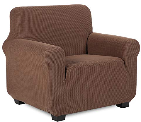 TIANSHU Sesselbezüge,Spandex Sofabezug Stretch Couchbezug Elastischer Antirutsch Stretchhusse Weich Stoff,Jacquard-Stretch-Sofabezug, sesselbezug Schonbezug für Sofa-Sofahalter (Kaffee)