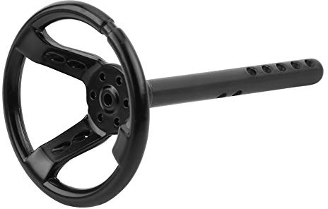 Dilwe Volante del Coche RC, 1 Pc Plastico Volante Universal para Escala 1/10 RC Crawler Coche Accesorios de Simulacion RC Accesorios (Negro)