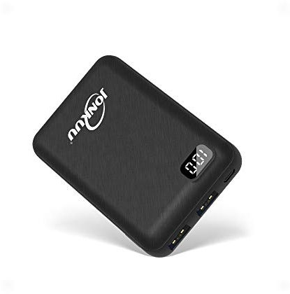 Small Portable Phone Charger 10000mAh Quick Charge 2.4 A Power Bank External Battery Packs Dual Ports with LCD Display Powerpack Compatible for iPhone Huawei iPad Samsung Nintendo Switch and Tablets
