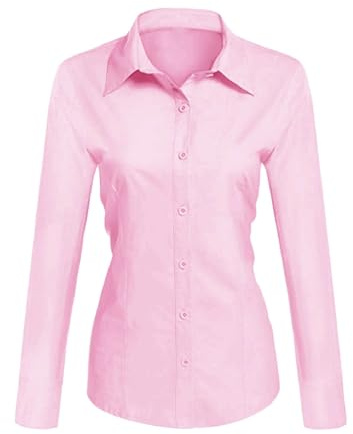 Toocool - Camicia Donna Slim Fit Manica Lunga Camicetta Blusa Aderente Cotone C-S020