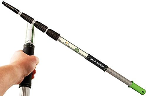 Axis Line | Profi Teleskopstange 4,5 Meter | 6 Stangen wählbar 1,7/3 /4/4.5/6 Meter | Profi Edition mit Gleitstein + Grip Protector | Reinigen von Glas Fenster Terassendach Solar (4,5 M)