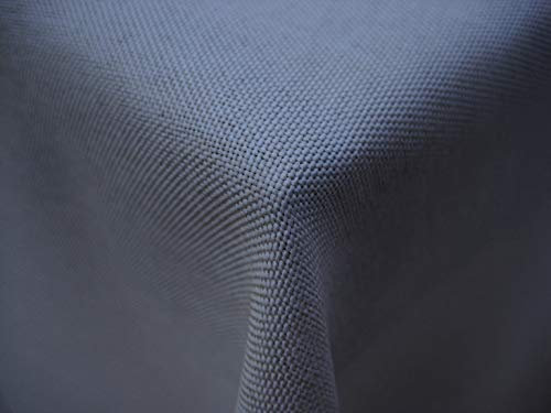 Brillant GARTENTISCHDECKE Leinen Optik Fleckschutz abwaschbar Lotus eckig rund oval (Eckig 130x220cm, blau)