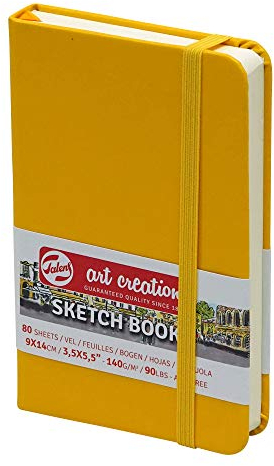 Talens Art Creation Skizzenbuch - Goldgelb - 9 x 14 cm - 140 g - 80 Blatt - säurefreies Zeichenpapier