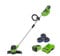 Greenworks tagliabordi a batteria G40LT 3 bobine doppio filo, Li-Ion 40 V ampiezza taglio 30 cm motore testina 7000 giri/min rotante inclinabile stelo in alluminio batteria 2Ah e caricatore