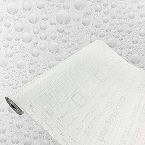 Fensterfolie Blickdicht 45x100 cm | Klebefolie Fenster Sichtschutz mit Dekor-Effekt | Sichtschutzfolie Fenster für mehr Privatsphäre und Lichtdurchlass im Bad oder Büro | Waterdrop Tropfen