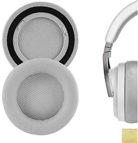 GEEKRIA QuickFit Protein Leather - Cuscinetti di Ricambio per Corsair Virtuoso RGB, Virtuoso RGB Wireless SE, Virtuoso RGB Wireless XT Cuffie Auricolari Auricolari Auricolari (Grigio)