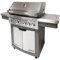 BARBECUE A GAS IL BRACERE GENERATION FUNPRO INOX 4 BRUCIATORI 1 FORNELLO LATERALE