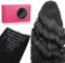 WENNALIFE Nahtlose Clip In Extensions Echthaar, 45cm 7pcs 130g Tief Schwarz Echthaar Extensions Clip Remy Natürliche Seamless PU Clip in Extensions Haarverlängerung Echthaar