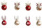 LEMCC 8 Stück Weihnachtskugeln Ornamente Elch Disign Bruchsichere Weihnachtskugel Weihnachtsbaum Dekorationen Hängende Kugel Weihnachten Elch Anhänger für Weihnachtsbaum Kranz Ornamente