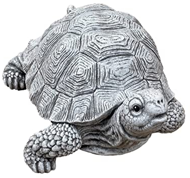 stoneandstyle Steinfigur natürliche Schildkröte Törtel frostsicher Winterfest Steinguss massiv