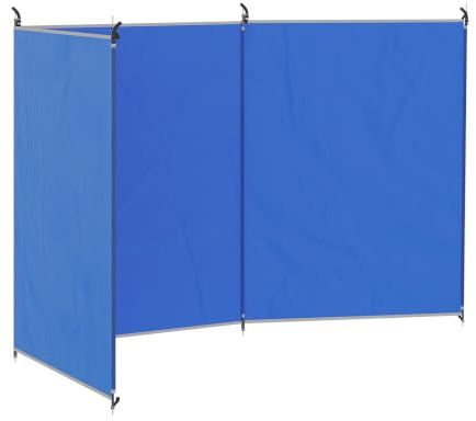 Outsunny Camping Windbreak Foldable Portable Wind Blocker | Carry Bag, Steel Poles, Beach Sun Screen Shelter, Privacy Wall, Windbreaker