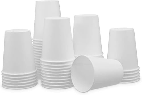 Paper Cups 8 oz 1000 Pack for Coffee & Tea Made in USA | Bulk 1000 Count for Home, Office, Restaurants & Parties | Recyclable Disposable 8 Ounce To-Go Cups for Hot & Cold Drinks