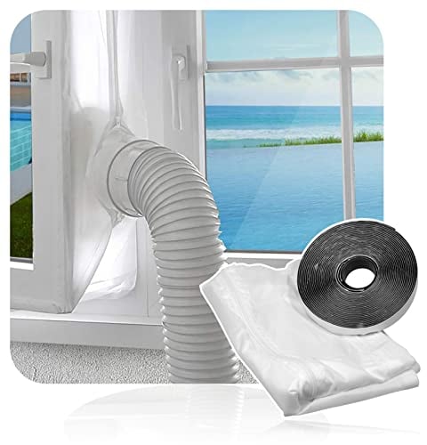 SPARES2GO AC Window Seal Vent Kit for Portable Air Con Conditioning Hose Universal