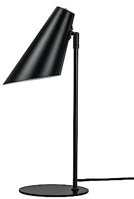 Dyberg Larsen Cale Tischlampe Schwarz - Leselampe Hergestellt aus Metall - Modern & Leicht Nachttischlampe - GU10/35W - Schreibtischlampe in Dänisches Design - Schlafzimmer Deko ohne leuchtmittel