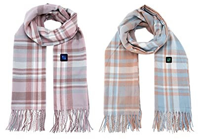 USB Hals mit 3 Heizstufen Elektrischer Heizschal, Wiederaufladbare Lange Nackenschals Beheizter Schal Wärmekissen Elektrische Massage Hals Wrap