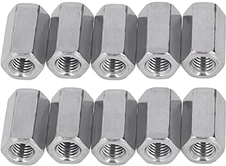 10 Stück Metrische Sechskant-Überwurfmuttern M8 X 1,25 24 Mm Länge 304 Edelstahl-Überwurfmuttern