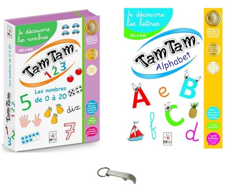 Tam Tam Set Alphabet + 1 2 3 Französische Version + 1 Decap Blumie