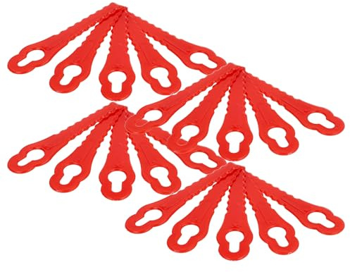 vhbw 20x Ersatz-Messer kompatibel mit Einhell GE-CT 18 Li Kit, BG-CT 18 Li, GE-CT 18 Li Rasenmäher - Ersatzklinge Rot, Polyamid