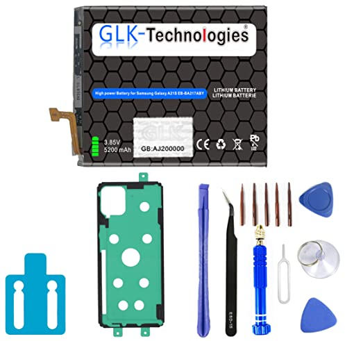 High Power Ersatzakku kompatibel mit Samsung Galaxy A21s (A217F) EB-BA217ABY GLK-Technologies Battery accu 5200mAh Akku inkl. Profi Werkzeug Set Kit NUE