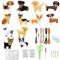 Allazone Nähset für Kinder, DIY Filz Bastelset, Hund Nähen Kits, Tierformen aus Filz für Pädagogische und Anfänger