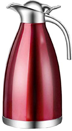 Thermoskanne – Edelstahl-Kaffee-Thermokanne – doppelwandige isolierte Isolierflasche – 24 Stunden Wärmespeicherung für Kaffee oder Tee (Rosso)