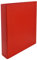 Raylu Paper® - 4 x D-Ringbuch 40 mm, A4 mit Ringen zur Aufbewahrung von Dokumenten, A4 Größe 33,5 cm hoch x 26 cm breit und 6 cm dicker Rücken (rot)
