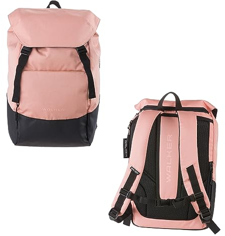 Walker 42129-026 - Lifestyle Rucksack Sol Flamingo mit Hauptfach, Laptopfach, ergonomischer Rückenpolsterung, Steckschließen, wasserabweisend, ca. 25 l Volumen