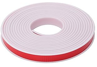 Bande de protection autocollante pour bords de meubles en forme de U - 16 mm x 5 m - En TPE - Flexible - Pour table, armoire, étagère, MDF, blanc