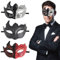 3 Stück Venezianischen Masquerade Maske, Frauen Venezianische Maske, Maskerade Maske mit Feder, Cosplay Mardi Gras Maske Karneval Augenmaske für Halloween Karneval Party Kostüm