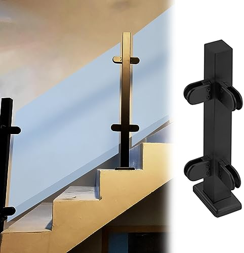 Zaunsäulen Glasgeländer Treppe Glasgeländer System - Edelstahl 304, Geländer Zaun Pfosten Handlauf Geländer Zaun Pfosten Handlauf, Glas Klemmplatten Säule für Flur Deck Balkon Glasklemmpaneele Säule (