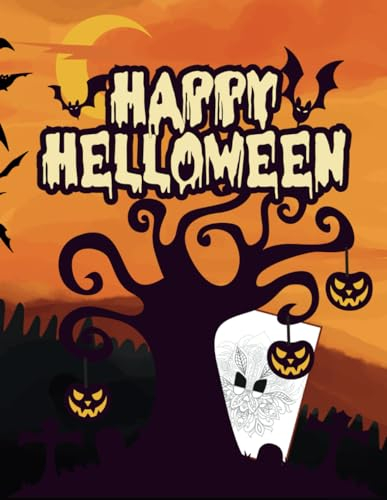 Happy Helloween: Coloring book for adults and teen mandala skull