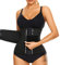 LAZAWG Waist Cincher for Women Waist Trimmer Shaper Workout Girdle Tummy Control Hourglass Waist Trainer Black