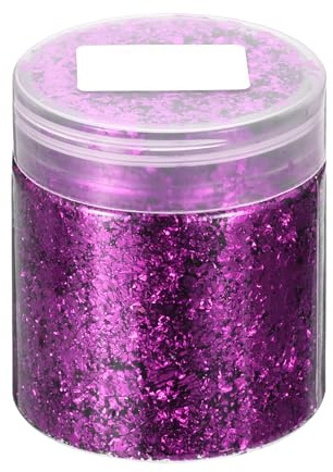 QUARKZMAN Blattgold Flocken für Harz, 3g Glitzer Basteln Metallfolienflocken, Vergoldungsflocken für Basteln DIY Nägel Schmuck Selber Machen Malen Kerzen Schmuckherstellung, Lila