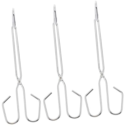 Milisten Lot De 3 Pinces à Charbon De Bois En Fer Pour Barbecue, Manches Longs 26 Cm, Outil Cuisine Extérieur Pour Saisir Charbon Et Bûches, Accessoire Robuste Et Portable
