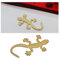 JNNJ Fahrzeug Selbstklebende Aufkleber, Auto-Außendekoration, Gecko Autoaufkleber, 3D Dreidimensional Personalisierte, Dekoration Zubehör Geländewagen(Gold)