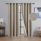 Topfinel Leinen 100% Verdunklungsvorhänge Vorhang Blickdicht Gardinen mit Ösen Vorhänge Wohnzimmer Dunkelbeige 2er Set B 140 x H 245 cm Blackout Curtain