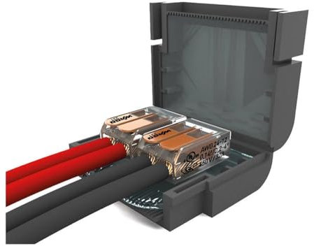 Wiska Shell Box Gel Waterproof Junction Box & 221 Connector IPX8 (2 x 2Way Connectors)
