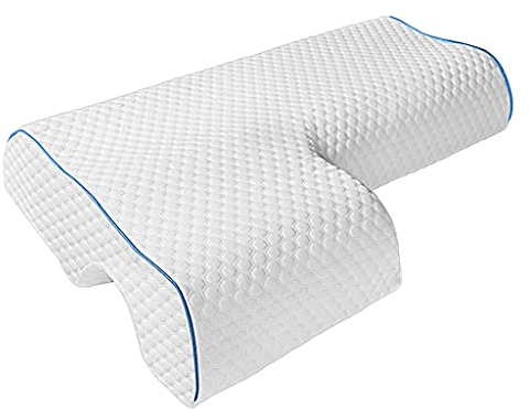 Paarkissen mit Armlehne, Memory-Schaum, Anti-Handdruck, Nacken, gewölbt, Schlafen, Kuscheln, Halswirbelkissen, Paarkissen mit Armloch
