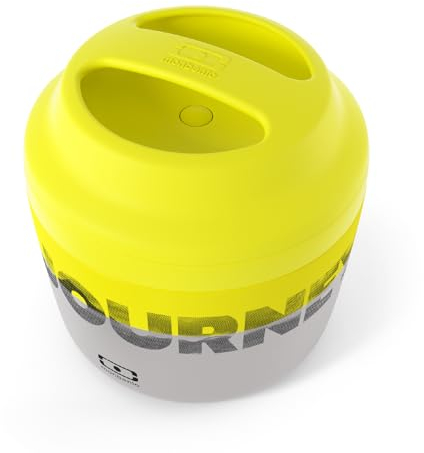 monbento - Thermobehälter für Essen MB Element The Journey - Edelstahl Thermo Lunchbox, die Mahlzeiten warm/kalt hält - Ideale Thermo Brotdose für Arbeit/Wandern/Outdoor/Sport - BPA-frei - Gelb