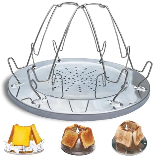 Camping Toaster,Camping Toaster Für Koche,Scheiben Camping Toast Racks Faltbarem,Für Gaskocher Camping Gasherde,Camping Zubehör Wohnwagen, Reisen, Picknicks, Familientreffen im Freien