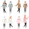 4 Set Puppenkleidung und Zubehör, 11.5 Zoll Mädchen Puppenkleidung Outfits Anzüge mit gestricktem Hut Mode Off-Shoulder Pullover Kleid Hosen Schuhe für Weihnachten Geburtstagsgeschenke
