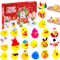 Fosoloni Gummiente Adventskalender 2024,24 Tage Enten Adventskalender，BadeentenQuetschspielzeug zum Stressabbau， Gummienten Adventskalender Weihnachts Adventskalender Für Kinder Feiertagsdekoration